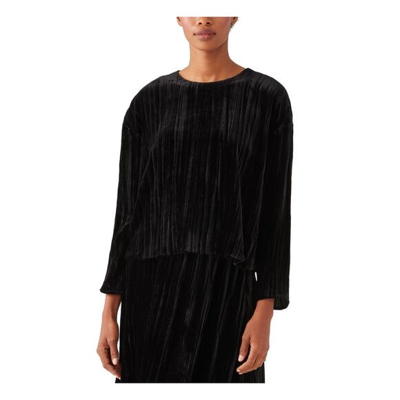 EILEEN FISHER Womens Long Sleeve Evening Top